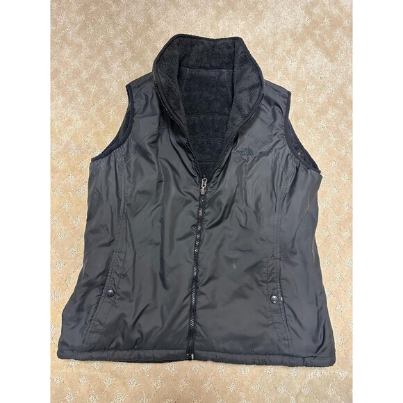 The North Face Vest Men's S/M Black Reversible Sherpa Fleece - Picture 1 of 4